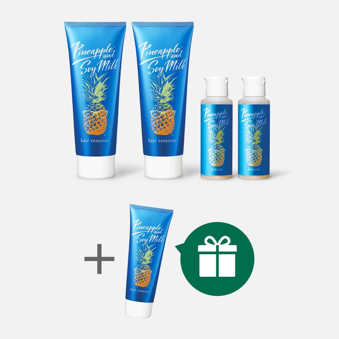 Combo Pack Hair Removal Cream for Men 230g ×2+1、 Hair Inhibitor Lotion for Men 100mL×2