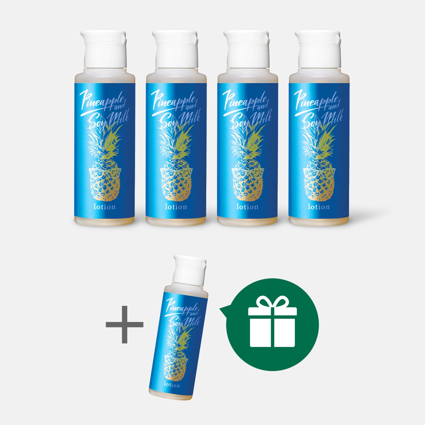 Value Pack Pineapple and Soy Milk Hair Inhibitor Lotion for Men 100mL4+1