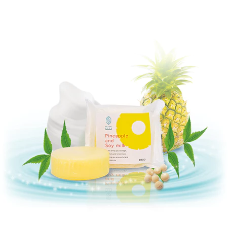Pineapple and Soy Milk Soap 90g (For Face and Body) (Pore Care)