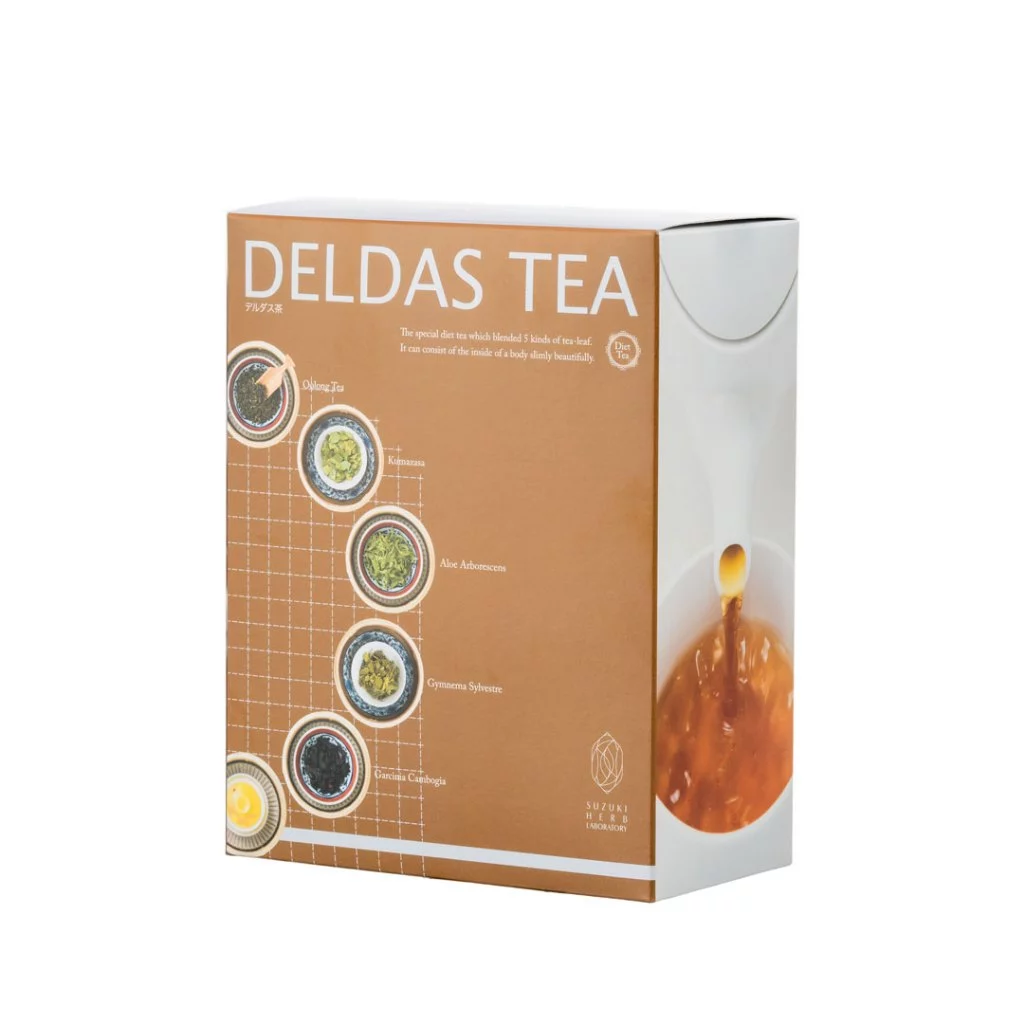 Deldas Tea: Delicious Daily Diet Tea 150g (5g x 30 packets) (Blended with Oolong Tea, Kuma Bamboo Grass, Candelabra Aloe, Gymnema, and Garcinia)