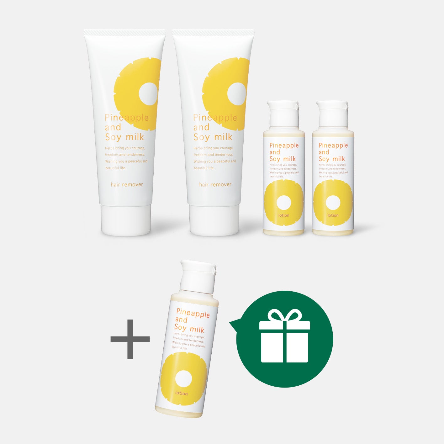 Combo Pack Hair Removal Cream 230g×2 Hair Inhibitor Lotion 100mL×2+1