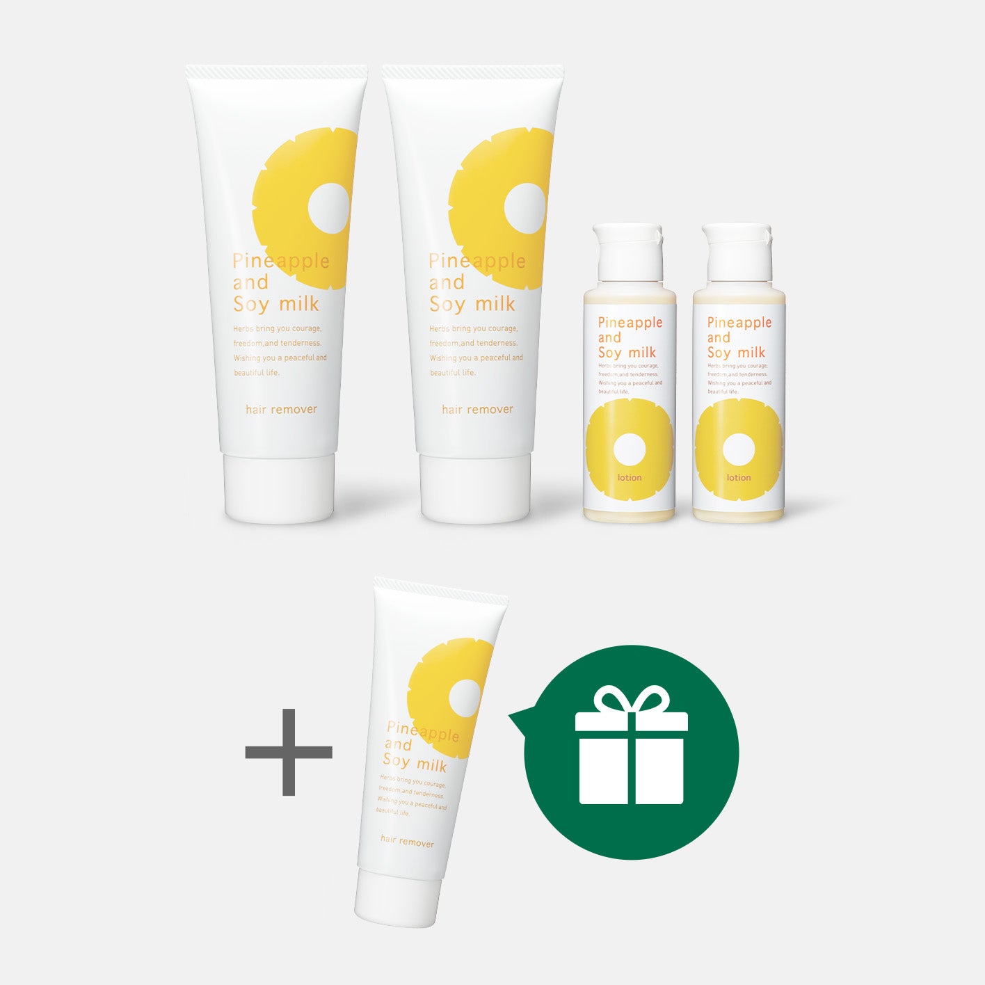 Combo Pack Hair Removal Cream 230g×2+1 Hair Inhibitor Lotion 100mL×2