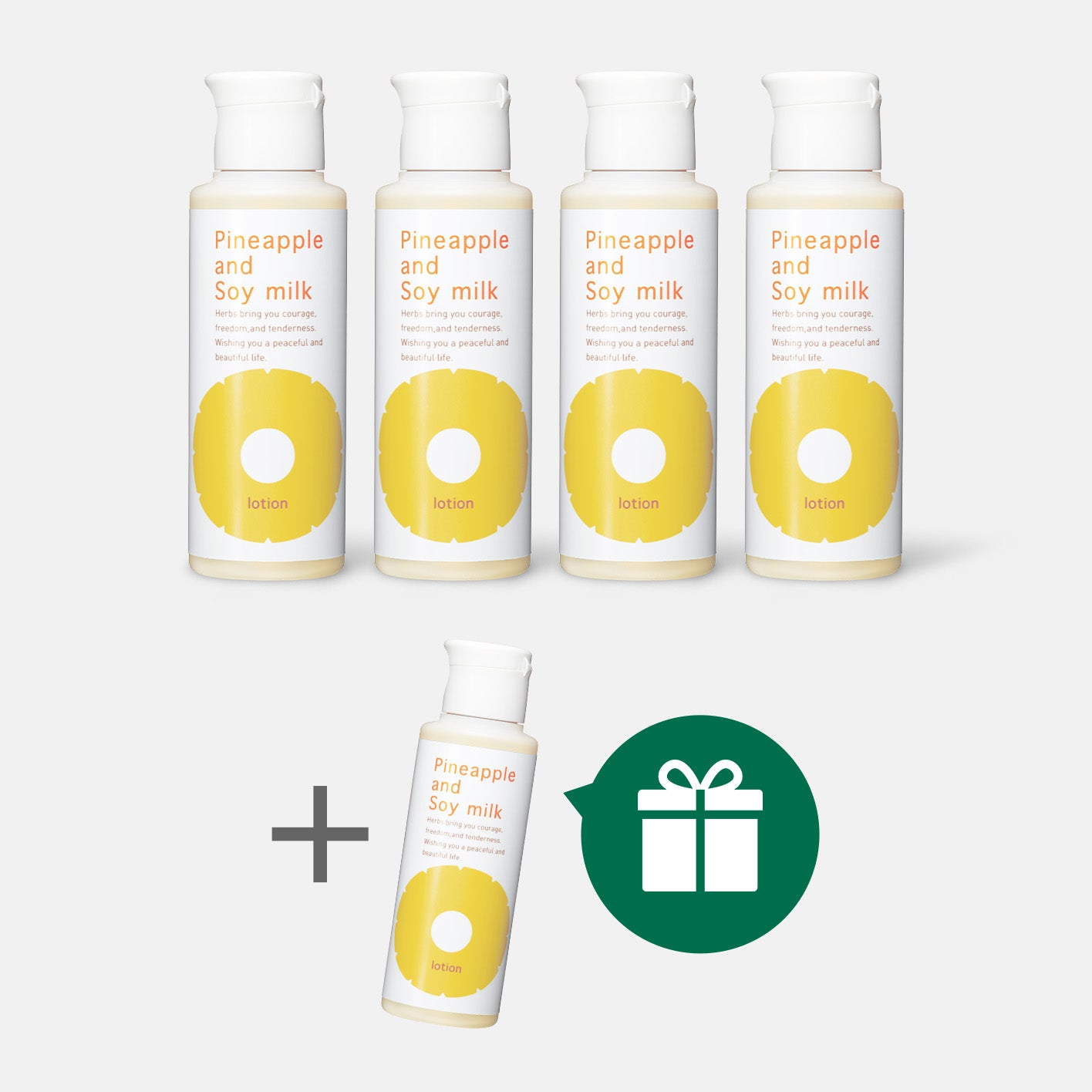 Value Pack　Pineapple and Soy Milk Hair Inhibitor Lotion 100mL　４＋１