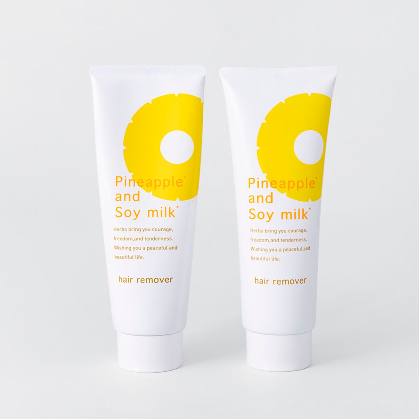 Pineapple and Soy Milk Hair Removal Cream 2pcs.(For Sensitive Skin, Kid-Friendly)