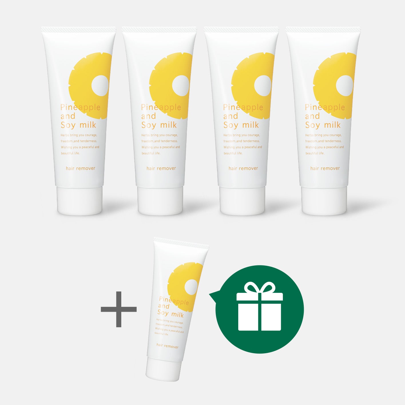Value Pack　 Pineapple and Soy Milk Hair Removal Cream 230g ×4＋1