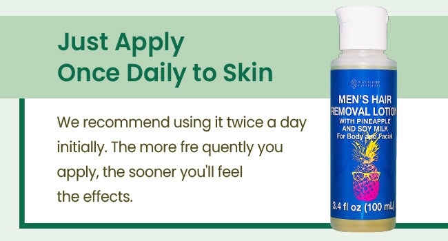 Lotion anti-pilosité pour hommes à l'ananas et au lait de soja 100 ml (Poils du corps et du torse, même les poils épais) (Fabriqué au Japon) (Application facile, réduit la pousse des poils) (À base d'ingrédients naturels)