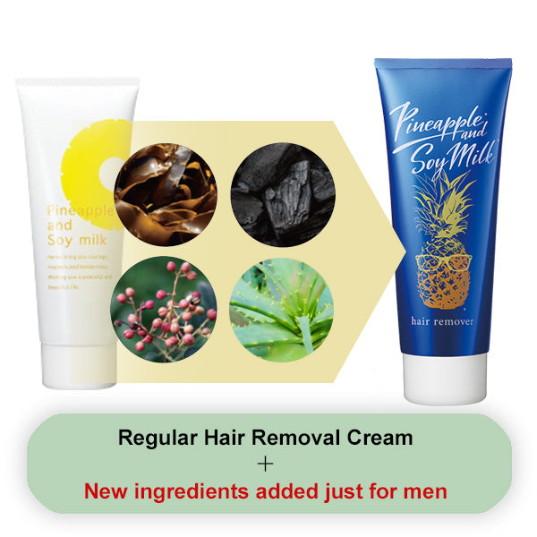 Value Pack　Pineapple and Soy Milk Hair Removal Cream　for Men 230g ×4＋1