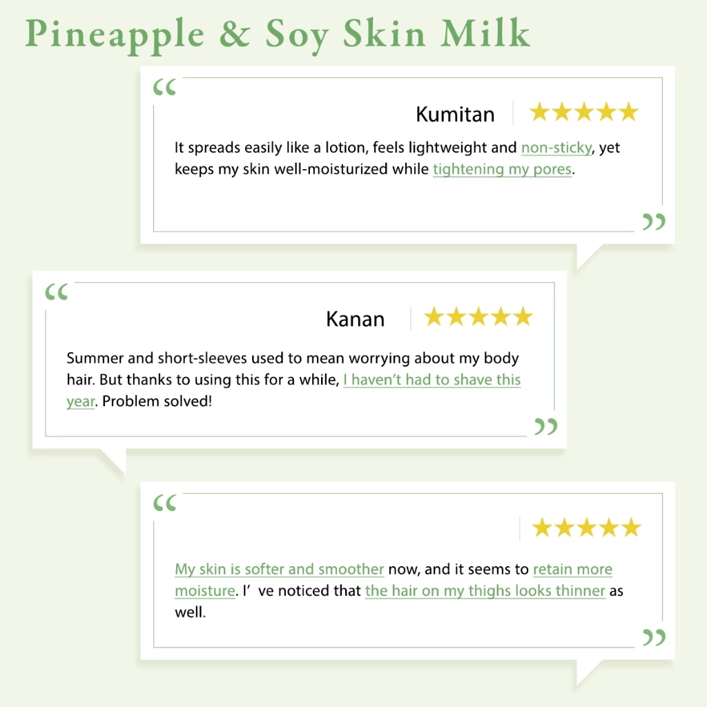 Lait capillaire inhibiteur à l'ananas et au lait de soja 100 ml